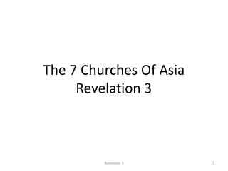 The 7 Churches Of Asia Revelation 3
