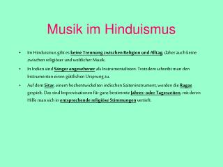 Musik im Hinduismus