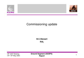 Commissioning update