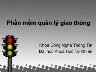 Phần mềm quản lý giao thông