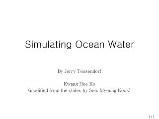 Simulating Ocean Water