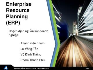 Enterprise Resource Planning (ERP)