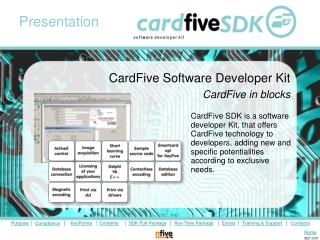 CardFive Software Developer Kit CardFive in blocks