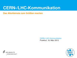 CERN-/LHC-Kommunikation