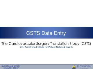 CSTS Data Entry