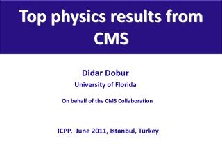 Top physics results from CMS