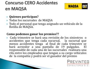 Concurso CERO Accidentes en MAQSA