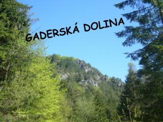GADERSKÁ DOLINA
