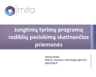 Mantas Biek ša Mokslo, inovacijų ir technologijų agentūra mita.lt