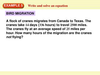 Write and solve an equation