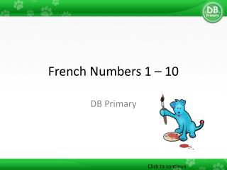 French Numbers 1 – 10