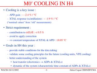 M0  COOLING IN H4
