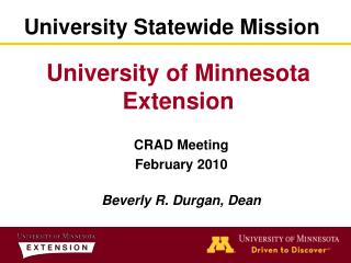 University of Minnesota Extension