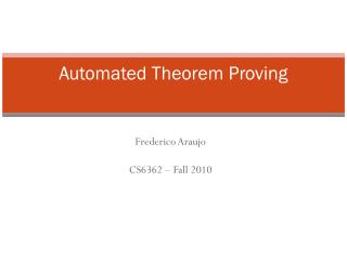 Automated Theorem Proving