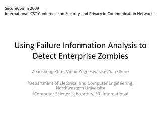 Using Failure Information Analysis to Detect Enterprise Zombies