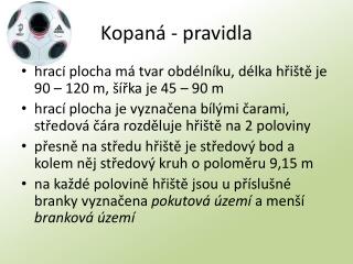 Kopaná - pravidla