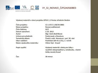 V Y_32_INOVACE_ ČJPS2A0560BED
