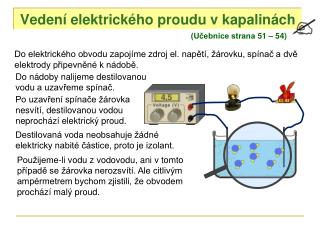 Vedení elektrického proudu v kapalinách