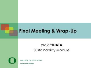 Final Meeting &amp; Wrap-Up