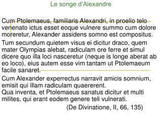 Le songe d’Alexandre