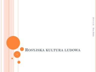 Rosyjska kultura ludowa