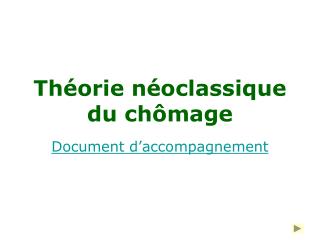 Théorie néoclassique du chômage