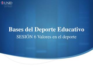 Bases del Deporte Educativo