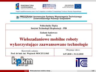 Wielozadaniowe mobilne roboty …