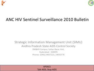 ANC HIV Sentinel Surveillance 2010 Bulletin