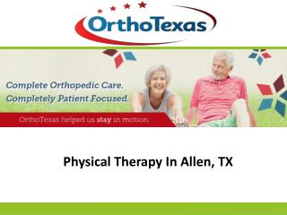 Physical Therapy In Allen, TX