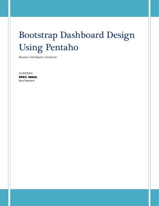 Bootstrap Dashboard Design Using Pentaho