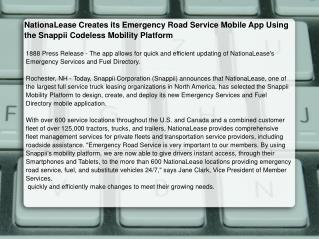 NationaLease Creates its Emergency Road Service Mobile App