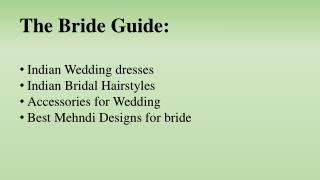 The Bride Guide