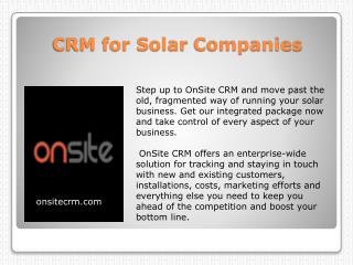 CRM for solar companies