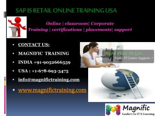 SAP RETAIL ONLINE TRAINING IN HYDERABAD