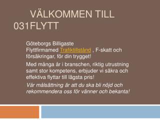 Välkommen till 031Flytt