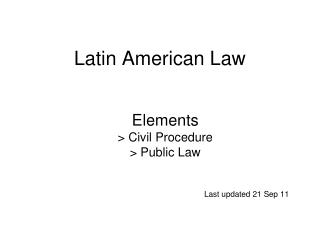 Latin American Law