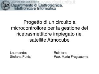 Relatore: Prof. Mario Fragiacomo