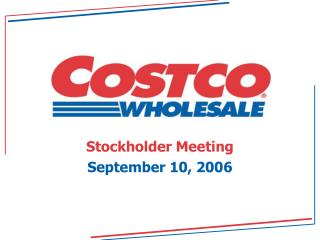 Stockholder Meeting September 10, 2006