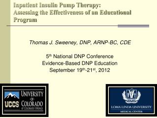 Inpatient Insulin Pump Therapy: Assessing the Effectiveness of an Educational Program