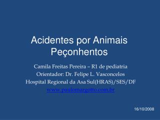 Acidentes por Animais Peçonhentos