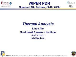 Thermal Analysis