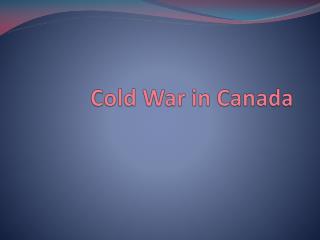Cold War in Canada