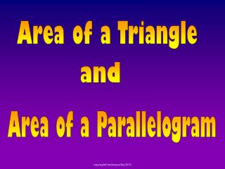 Area of a Parallelogram