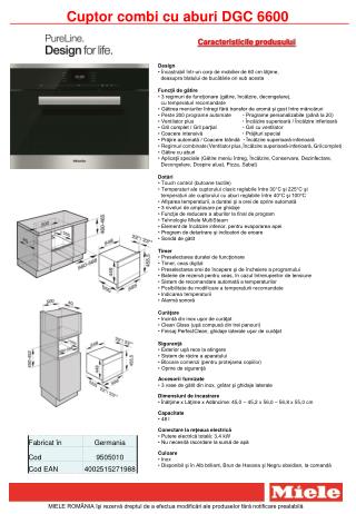 Design Încastrabil într-un corp de mobilier de 60 cm lăţime,