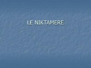 LE NIKTAMERE