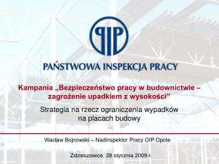 Kampania „Bezpieczeństwo pracy w budownictwie – zagrożenie upadkiem z wysokości”