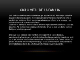 Ciclo vital de la familia