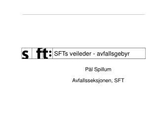 SFTs veileder - avfallsgebyr