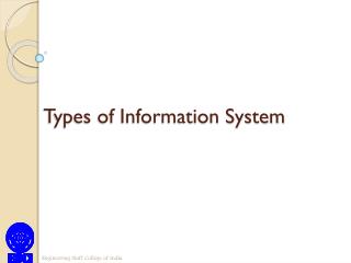 Types of Information System